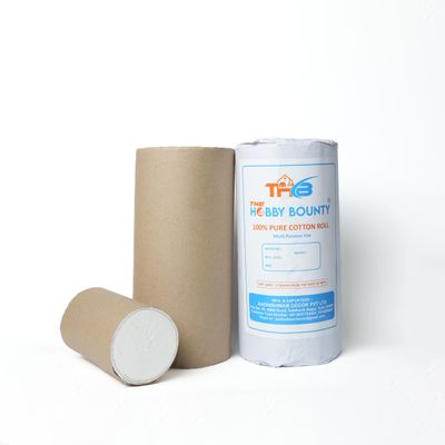 Cotton Roll Undercast Padding Roll Soft and Absorbent Cotton Makeup Remover in an Easy to Tear & Use for Packaging, Art Projects, Craft items 100 GRAM (Pack of 20)