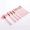 minkissy 6pcs Wooden Handle Makeup Fan Shape Nylon Bristles Powder Brush Cosmetics Brush Kit for Makeup Professional No Shedding Separating Bristles view 4