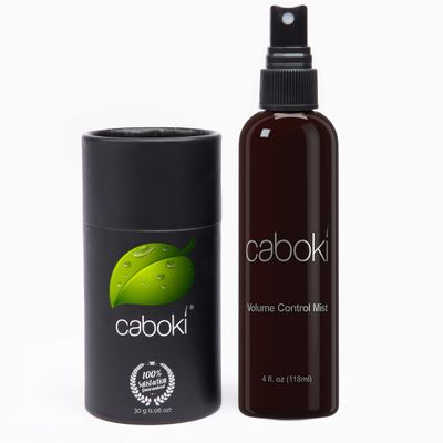 Hide Bald Spots and Bald Edges Instantly. Make Thin Hair Look 10X Fuller. Caboki Hair Fiber Starter Kit (Dark Gray)