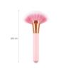 minkissy 4pcs Wooden Handle Makeup Fan Shape Brush Cosmetics Brush Nylon Bristles No Shedding for Daily Professional Use view 2