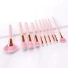 minkissy 4pcs Wooden Handle Makeup Fan Shape Brush Cosmetics Brush Nylon Bristles No Shedding for Daily Professional Use view 3