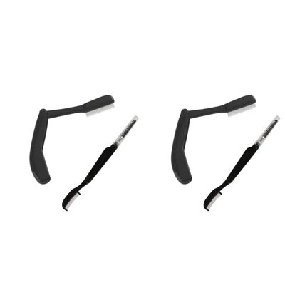 minkissy 2sets Metal Eyebrow Combs Brush Set Eyebrow Stencil Kit for Women Girls 2pcs*2