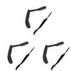 minkissy 6pcs Foldable Eyebrow Grooming Combs Stainless Steel and Plastic Handle Eyebrow Comb Tool for Travel and Daily Use view 1