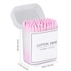 minkissy 300pcs Double- Cotton Buds Disposable Makeup Tool for Travel Home Versatile Cleaning Swabs for Ear Care Makeup Application and Care Packaging view 2