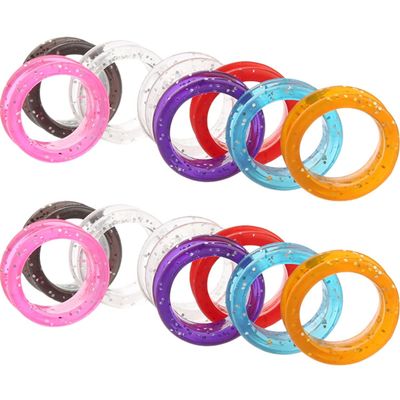 FOMIYES Scissors Finger Ring Inserts Comfortable Silicone Scissor Ring for Barbers Hair Styling Pet Grooming 16 Pack