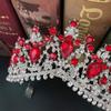 minkissy 1pc Comb Rhinestone Headwear for Weddings Photography and Special Events Red Alloy Bridal Jewelry view 3