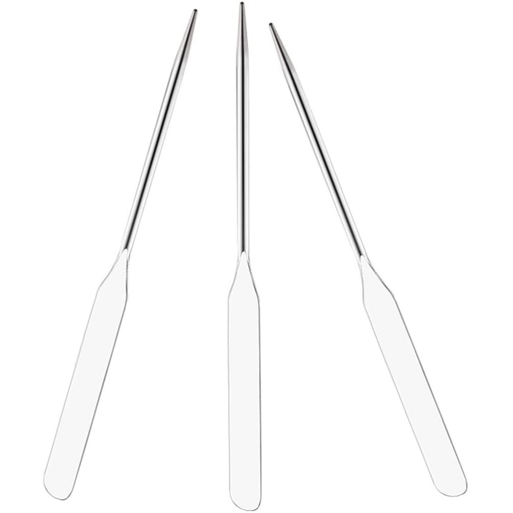 minkissy 3pcs Stainless Steel Cosmetic Mixing Tool Makeup Spatula for Blending Colors Professional Beauty Shops Easy to Use and Mixing Rods