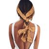 AWAYTR Women's Long Twist Knotted Chiffon Headbands - 3PCS Criss Cross Head Wraps for Thick Hair (Black+Beige+Khaki) view 2