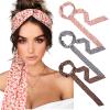 AWAYTR Women's Hairband - 3PCS Long Head Wraps Bands, Chiffon Criss Cross Head Wraps, Non Slip Hair Band(Curry, Blue, Beige) view 1