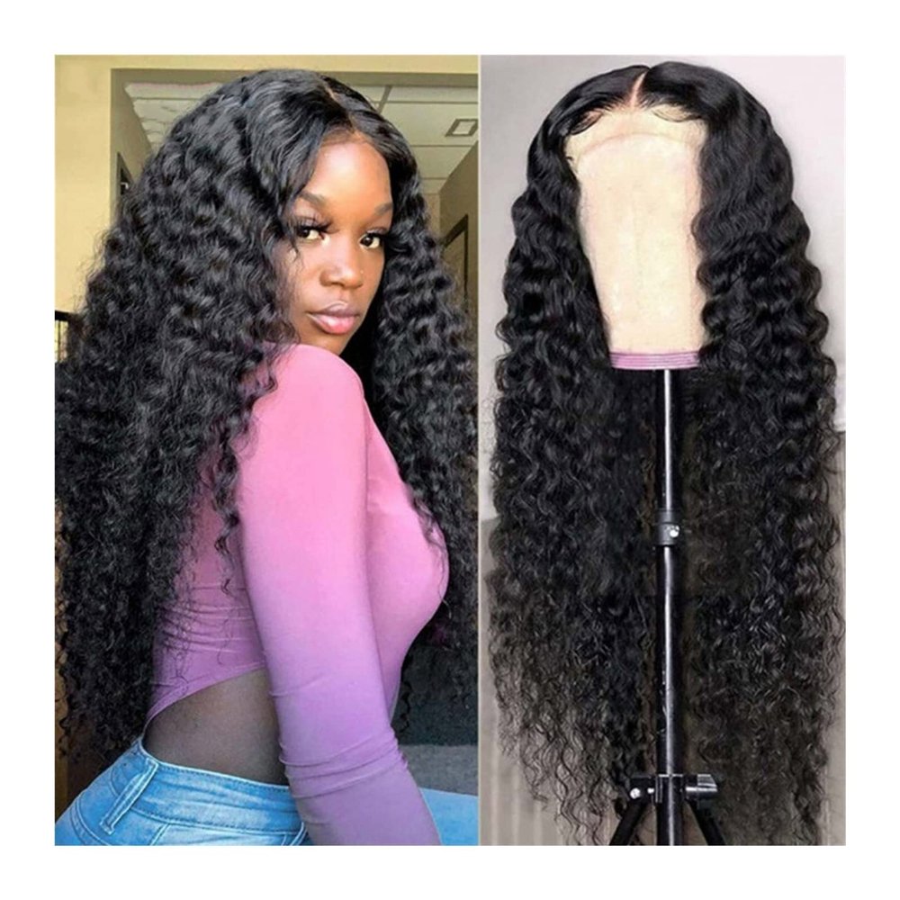 TOMYEUS Wigs Brazilian Deep Wave Lace Frontal Wig 14-30 Inch Curly Human Hair Wigs 150% Density HD Transparent Lace Wig Lace Front Wig for Daily Party