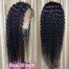 TOMYEUS Wigs Brazilian Deep Wave Lace Frontal Wig 14-30 Inch Curly Human Hair Wigs 150% Density HD Transparent Lace Wig Lace Front Wig for Daily Party view 3