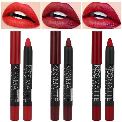 BINGBRUSH 3 Colors Longwear Lipstick Pack Set, Matte Color Stick Ultimate Lip Crayon for Makeup Collection - Nourishing Waterproof Velvet Lipgloss Lip Stain (10# 11# 18#)