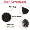 24inch Ocean Wave Braiding Hair Extensions 3packs Long Deep Curly Wave Braid Hair Synthetic Twist Ripple Crochet Curly Braids Hair for Women 100g/pack(24",White) view 3