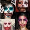 10 Sheets Halloween Tattoo Stickers,Scary Mouth Tattoo Stickers,Halloween Prank Makeup Temporary Tattoo Halloween Clown Horror Face Tattoo Sticker Decals Prank Props for Halloween Cosplay Party view 3