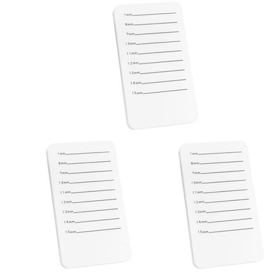 Beaupretty 3pcs Acrylic Eyelash Display Tray with Scale Handheld Lash Holder for Eyelash Extensions Design for Easy Application and Measurement from