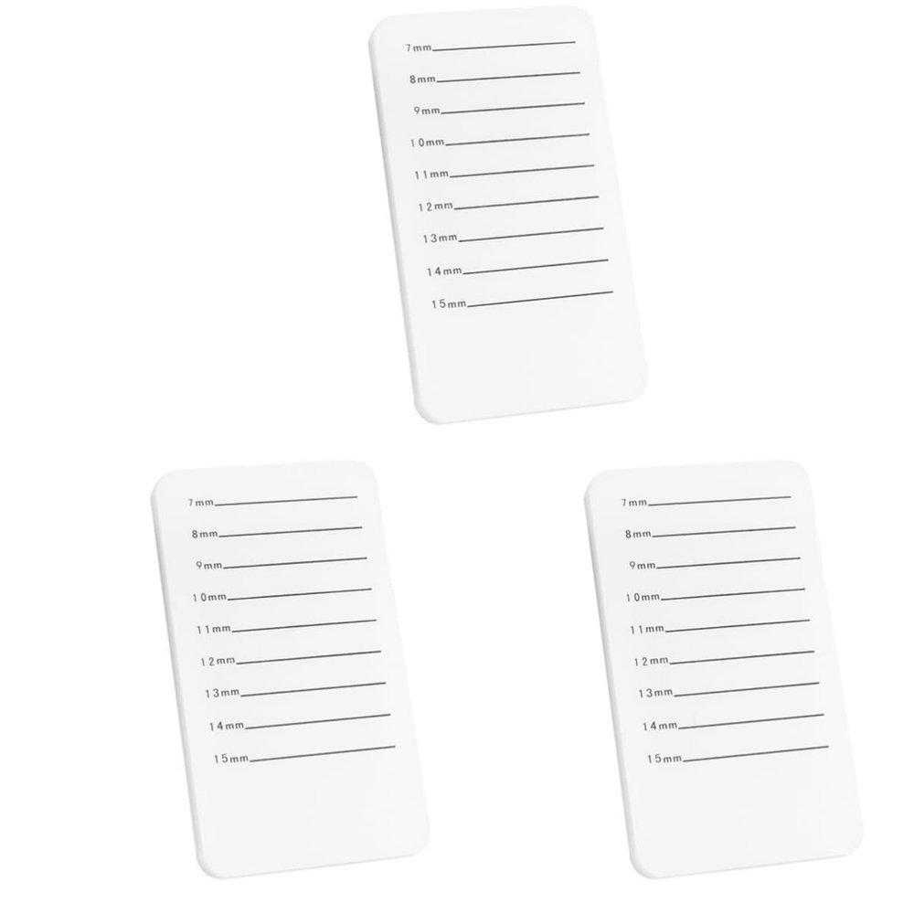 Beaupretty 3pcs Acrylic Eyelash Display Tray with Scale Handheld Lash Holder for Eyelash Extensions Design for Easy Application and Measurement from