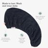 Brook + Bay Microfiber Hair Towel Wrap - Quick-Dry Absorption & Microfiber Towel - Anti-Frizz Styling & Hair Plop Technique view 3