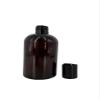 Natural Farms 4 oz Amber Boston Plastic Bottles -12 Pack Empty Bottle Refillable - BPA Free - Essential Oils - Aromatherapy | Black Press Down Disc Cap - Made in the USA view 3