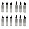 Natural Farms 4 oz Clear Cosmo Plastic Bottles -12 Pack Empty Bottle Refillable - BPA Free - Essential Oils - Aromatherapy | Black Twist Top Cap - Made in the USA view 1
