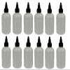 Natural Farms 4 oz White Boston Plastic Bottles -12 Pack Empty Bottle Refillable - BPA Free - Essential Oils - Aromatherapy | Black Twist Top Cap - Made in the USA view 1