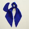 Blue Hair Scarf Scruncheis for Women Girls, Bowknot Scrunchies for Hair, Chiffon Floral Scrunchie Long Hair Bands Ties Ponytail Holder (4PCS Floral and Plaid) view 4