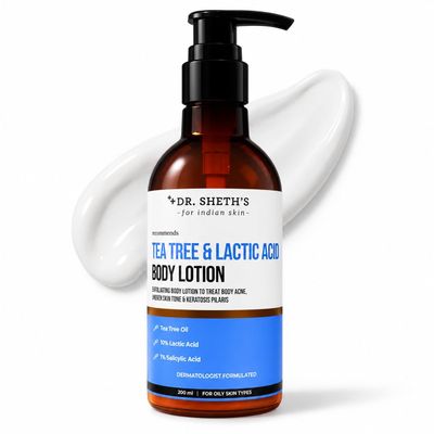 Dr. Sheth's Tea Tree & Lactic Acid Body Lotion, 6.76 Fl Oz/200ml