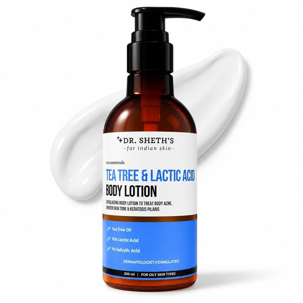 Dr. Sheth's Tea Tree & Lactic Acid Body Lotion, 6.76 Fl Oz/200ml