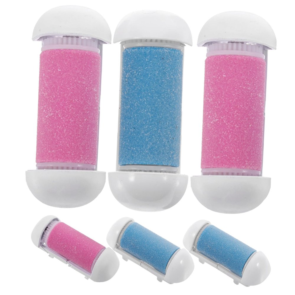 minkissy 6pcs Electric Foot Replacement Roller for Dead Skin Removal Ergonomic Design Suitable for Electric Foot Exfoliator Tool Each
