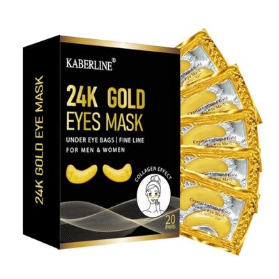 24K Gold Under Eye Mask (20 Pairs) - Under Eye Mask for for Puffy Eyes and Dark Circles. With Hyaluronic Acid & Collagen