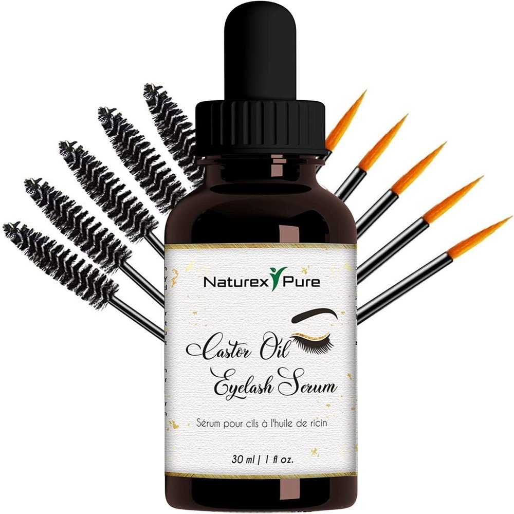 Castor Oil for Eyelashes for Eyelashes and Eyebrows with Non-Sticky Formula - Castor Oil for Eyelashes Eyebrows by NaturexPure  30ml