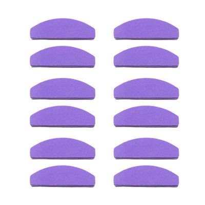 minkissy 20pcs Double-Sided Mini Sponge Nail Files Half-Moon Shape for Accurate Grinding and Polishing Essential Nail Art Tool for Home and Salon Use