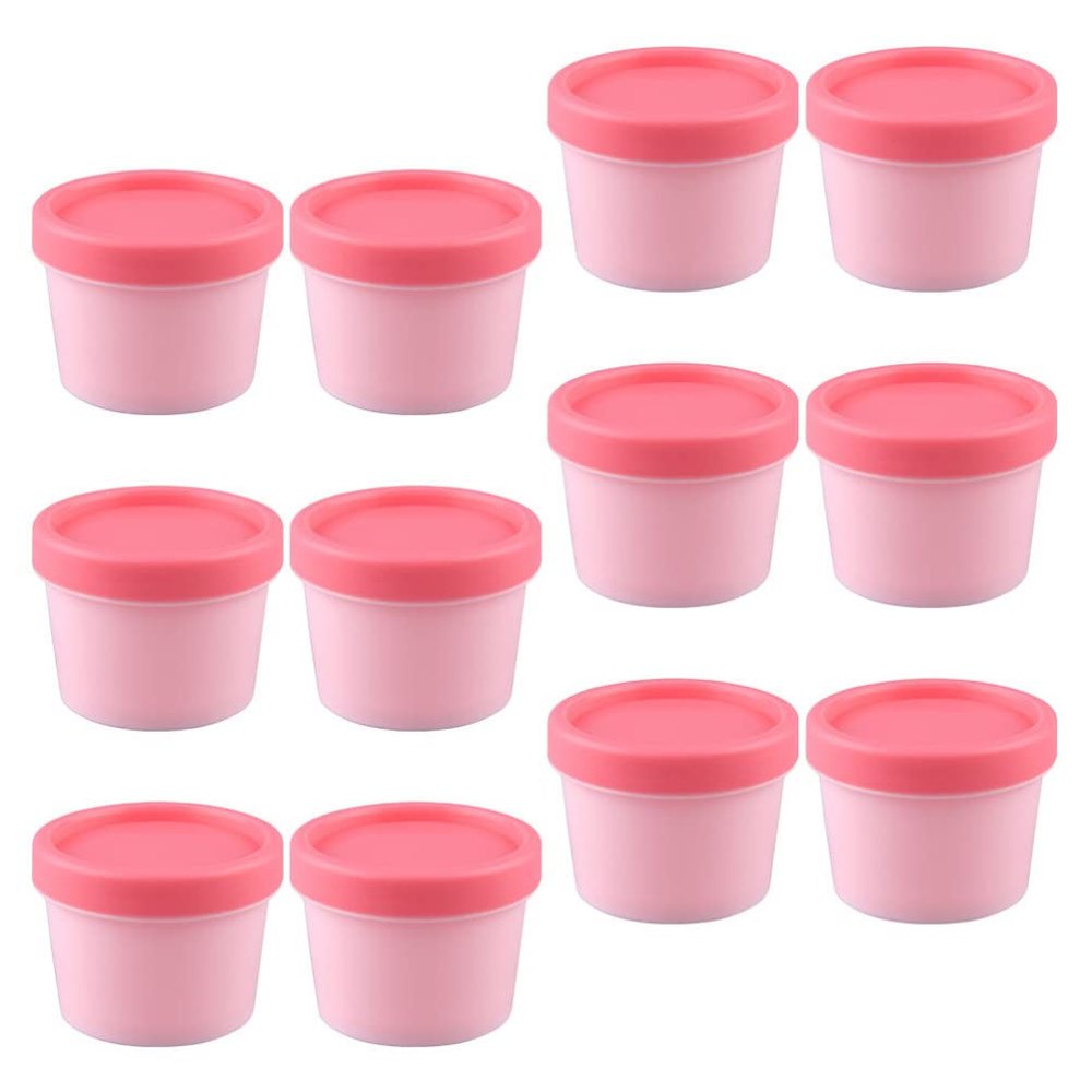 Kichvoe 12pcs Reusable Lotion Storage Jars with Inner Lid for Face Cream Cosmetics and Samples Travel-friendly Containers for Easy Use and Organization