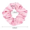 12 Pack Elastics Band Hair Scrunchies Pink Satin Scrunchy Elastic Hair Bobbles Scrunchies Jaciya Hair Ties Ponytail holder Hair Accessories for Women Girls view 2