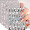 5D Embossed Flowers Nail Art Stickers for Acrylic Nails,8 Sheets Engraved Flower Butterfly Nail Decals Spring Summer Nail Art Accessories French Tips Nail Designs Self Adhesive Nail Stickers for Women view 1