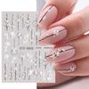 5D Embossed Flowers Nail Art Stickers for Acrylic Nails,8 Sheets Engraved Flower Butterfly Nail Decals Spring Summer Nail Art Accessories French Tips Nail Designs Self Adhesive Nail Stickers for Women view 2