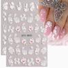 5D Embossed Flowers Nail Art Stickers for Acrylic Nails,8 Sheets Engraved Flower Butterfly Nail Decals Spring Summer Nail Art Accessories French Tips Nail Designs Self Adhesive Nail Stickers for Women view 3