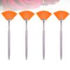 Beaupretty 4pcs Facial Fan Mask Brushes Cosmetic Tools for Even Application of Skincare Products Easy to Clean and for Skin Use for Serums and Masks view 3