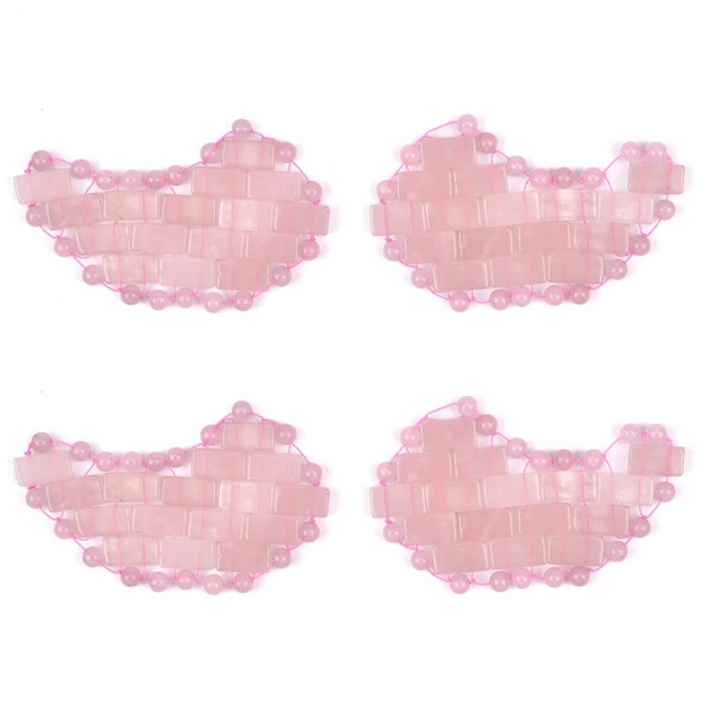 Mini Rose Quartz Eye Mask 100% Natural Jade Cool Eye Mask for Facials Circles Tool,Type 03