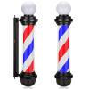 Noverlife 34in Barber Pole LED Sign, Barber Shop Pole Red Blue White Stripes Light, Classic Hair Salon Open Sign, Traditional Barbershop Ideas Wall Mount Rotating Light Waterproof Save Energy Lamp view 1