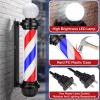 Noverlife 34in Barber Pole LED Sign, Barber Shop Pole Red Blue White Stripes Light, Classic Hair Salon Open Sign, Traditional Barbershop Ideas Wall Mount Rotating Light Waterproof Save Energy Lamp view 4