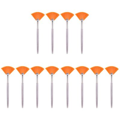 Beaupretty 12pcs Fan Mask Brushes Synthetic Bristles Cosmetic Tools for Facial Care Easy to Clean Skincare Products Women and Girls