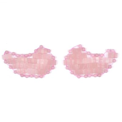 Mini Rose Quartz Eye Mask 100% Natural Jade Cool Eye Mask for Facials Circles Tool,Type 01