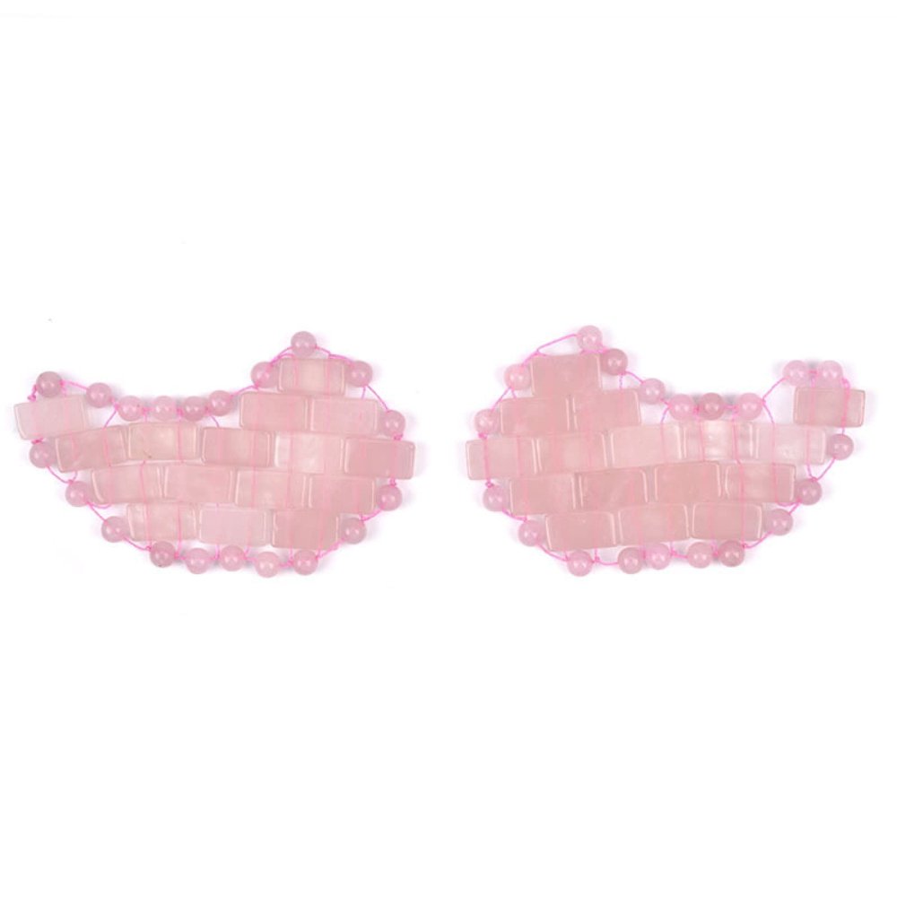 Mini Rose Quartz Eye Mask 100% Natural Jade Cool Eye Mask for Facials Circles Tool,Type 01