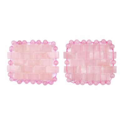 Mini Rose Quartz Eye Mask 100% Natural Jade Cool Eye Mask for Facials Circles Tool,Type 02