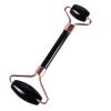 Jade Sawtooth Face Roller GuaSha Tool Set Natural Black Obsidian Crystal Stone,Roller view 1