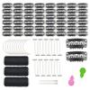 50 Pcs Hair Extensions Clips Hairpieces Snap Clips U Shape Wig Clips for Hair Extensions Wig Making Accessories Tools Set (Black) view 1