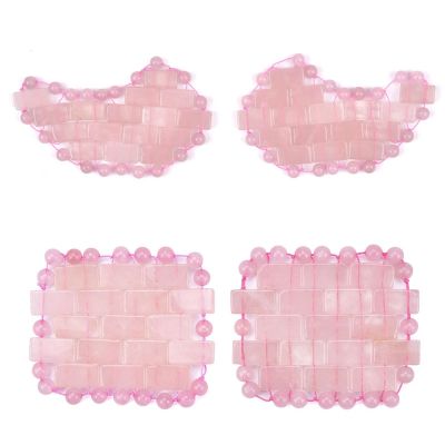 Mini Rose Quartz Eye Mask 100% Natural Jade Cool Eye Mask for Facials Circles Tool,Type 04