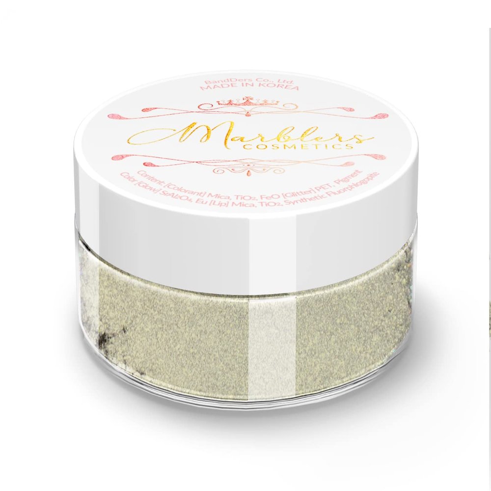 MARBLERS Chunky Natural Mica Powder [Warm Space Pearl] 0.11oz (3g) | Highly Pigmented | Non-Toxic, Vegan, Cruelty-Free | Eyeshadow, Body Butter, Nail Polish, Nail Art | Party, Body, Face Makeup