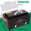 Sterilizer for Nail Tools, High Temperature Metal Clean Box for Spa Salon Barber Shops Salon Hairdressing Tool Earrings, Dry Heat Autoclave Machine 110V 300W 1.2L with Timer Black view 3