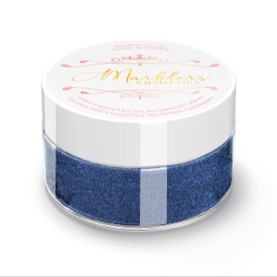 MARBLERS Fine Natural Mica Powder [Fine Navy] 0.11oz (3g) | Highly Pigmented | Non-Toxic, Vegan, Cruelty-Free | Eyeshadow, Body Butter, Nail Polish, Nail Art | Party, Body, Face Makeup